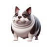 Fat Boston Terrier Stickers Fat Boston Terrier Stickers