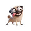 Goofy Pug Stickers Goofy Pug Stickers