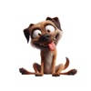 Goofy Border Terrier Stickers Goofy Border Terrier Stickers