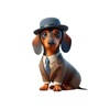 Fashionable Dachshund Stickers Fashionable Dachshund Stickers