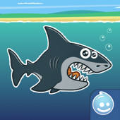 Splashy Sharky – Don’t get mines in endless road!