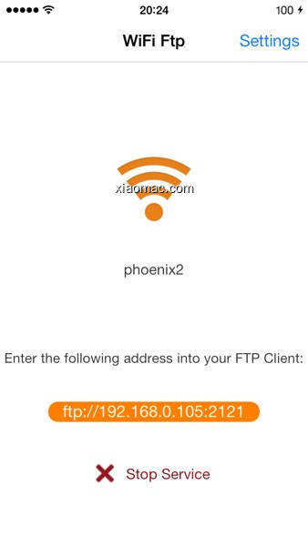 【PIC】WiFi FTP Free (WiFi File Transfer)(screenshot 0)