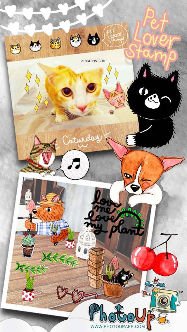 【图】Pet Lover Stamp by PhotoUp – lovely cat dog rabbit cute diary journal sticker(截图1)
