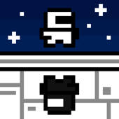 Galaxy Boy Black & White – 8 Bit Spaceman Bouncy Fever